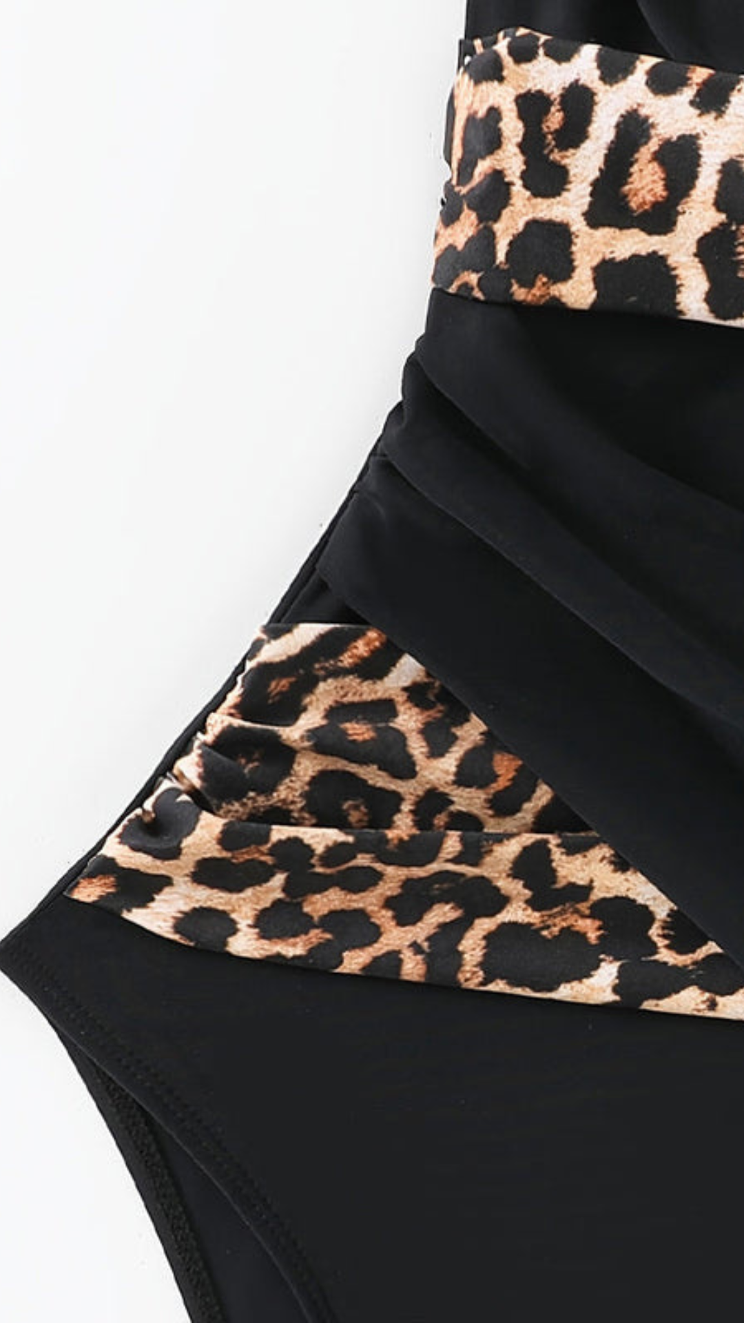 Bañador Drapeado con Panel Animal Print
