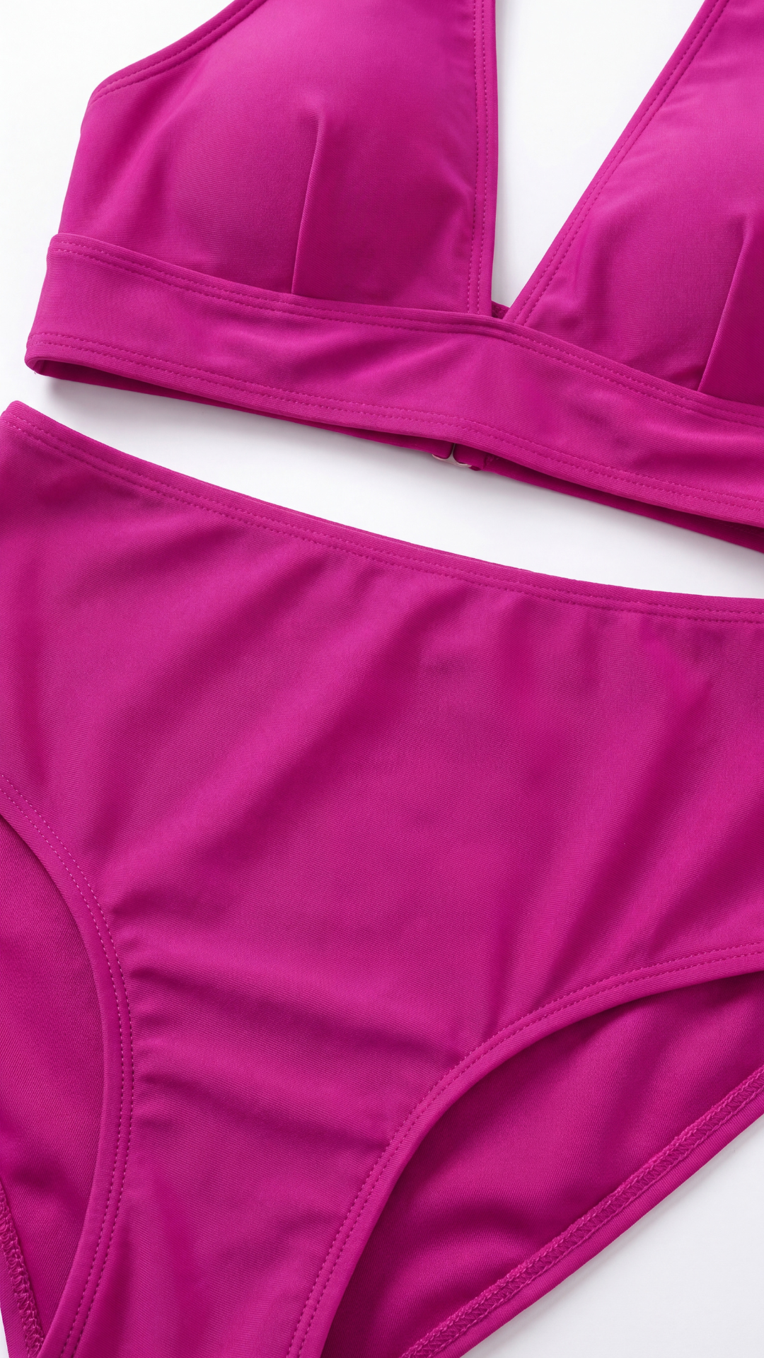 Bikini Triangular Talle Alto Color Sólido