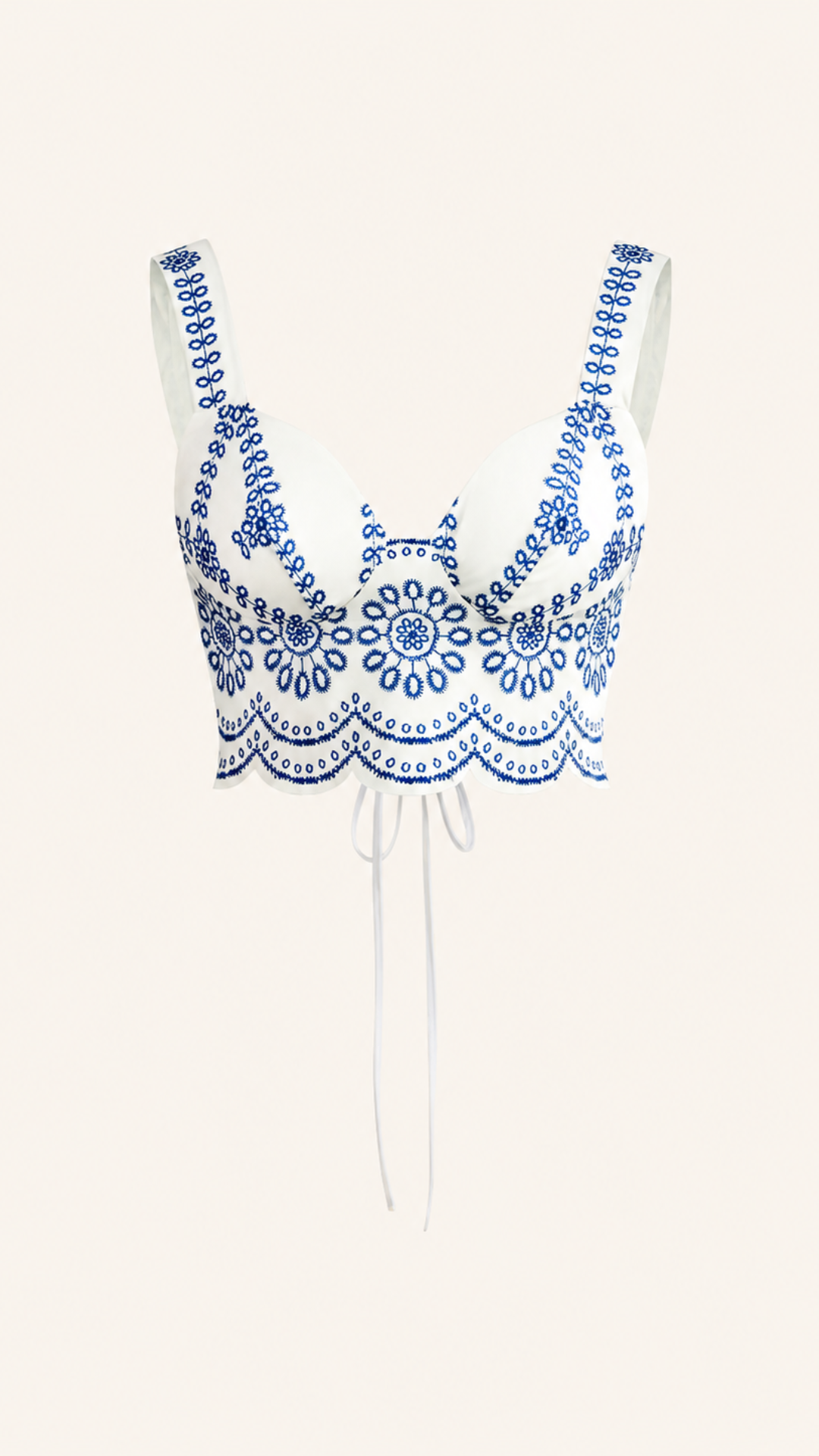 Conjunto Bustier Bordado Falda Maxi