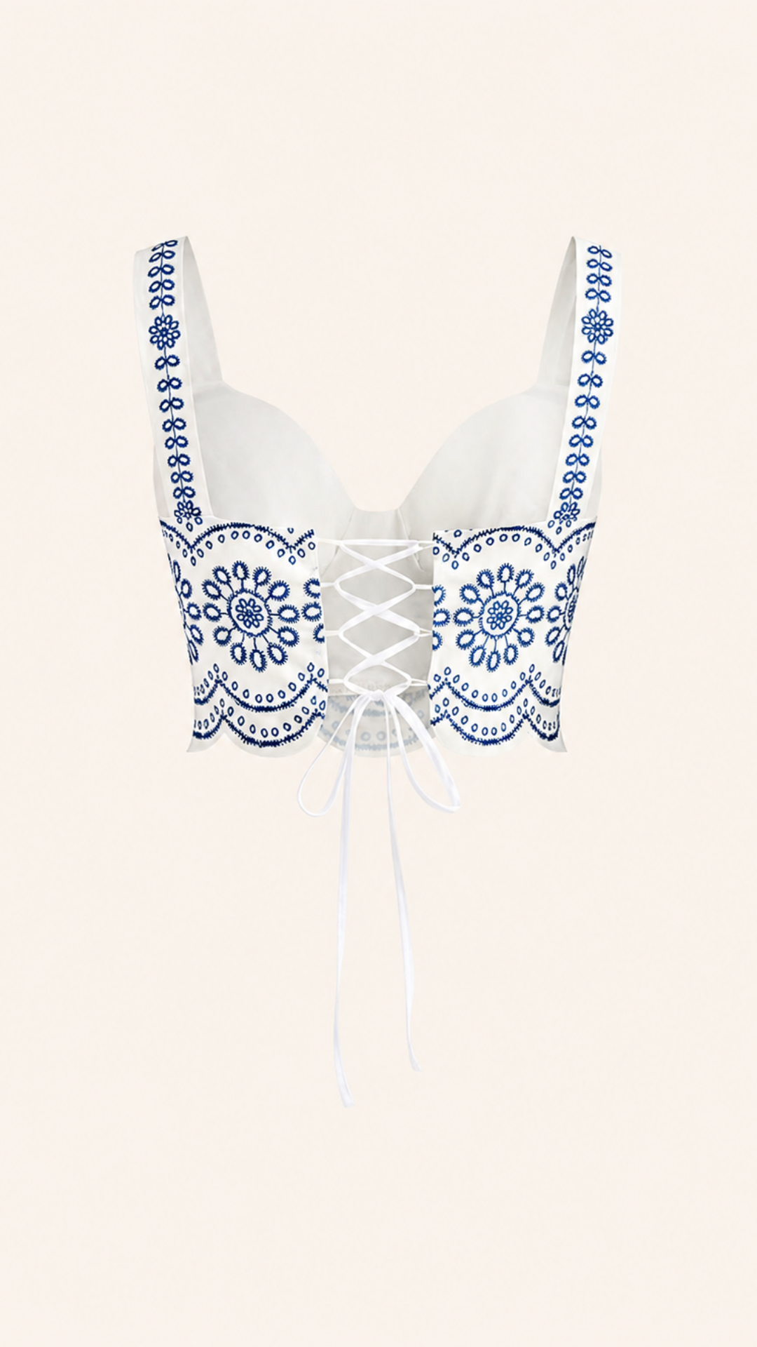 Conjunto Bustier Bordado Falda Maxi
