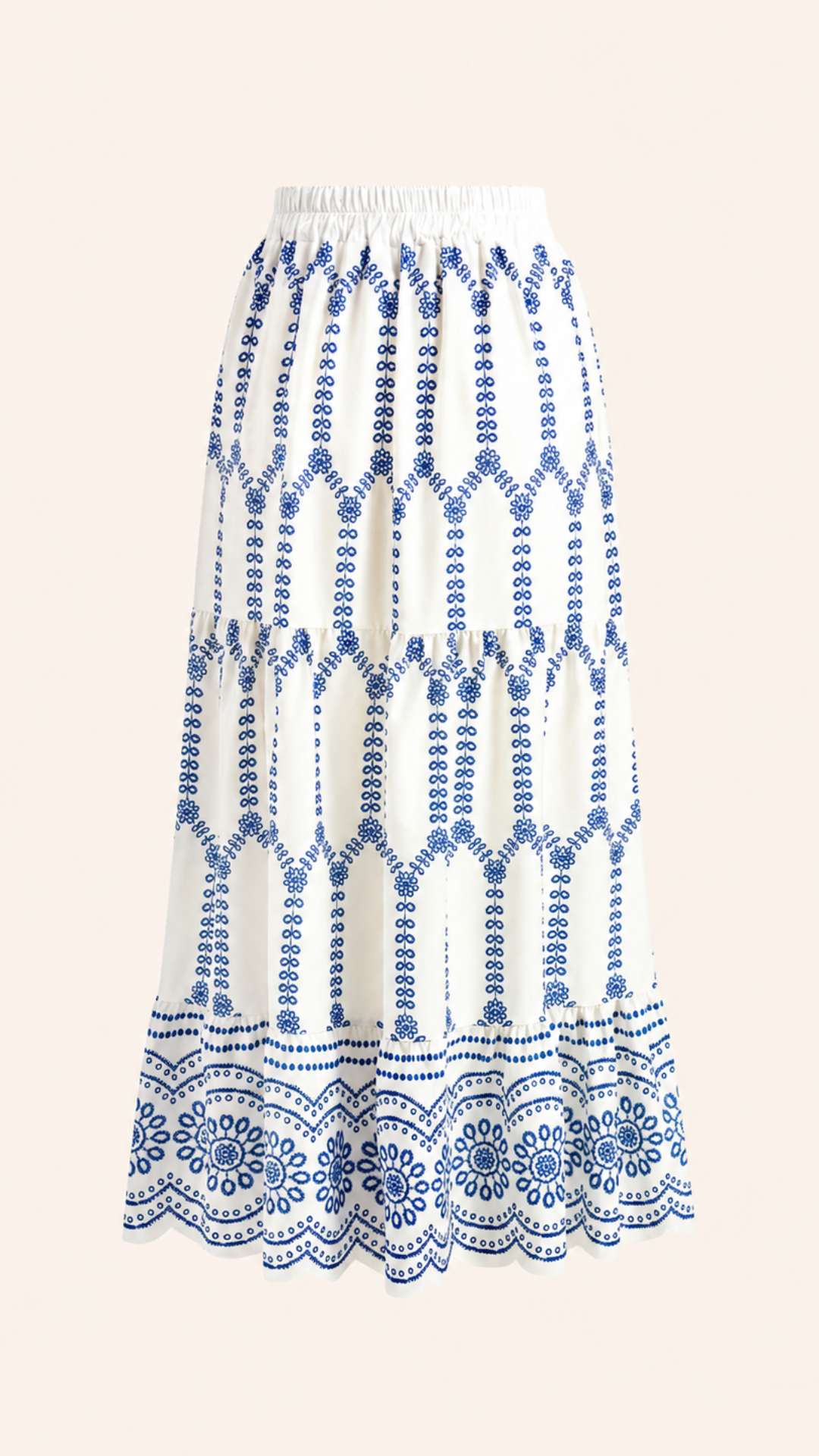 Conjunto Bustier Bordado Falda Maxi