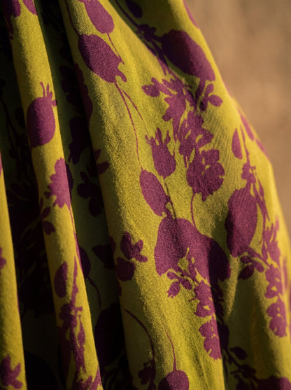 Vestido Midi Estampado Escote Cruzado con Nudo